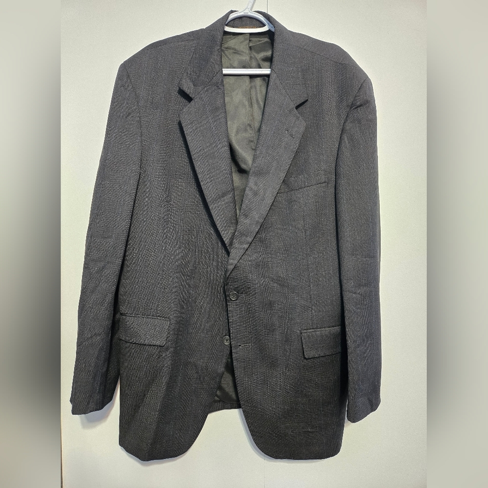 Botany‎ 500 Couture Gray Blazer Sport Coat 44L Wool Made in USA Mens